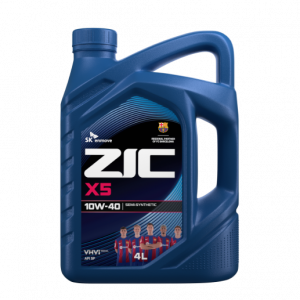 Масло моторное ZIC X5 10W-40 полусинтетическое 4 л